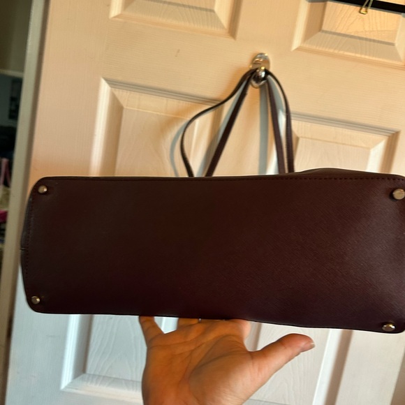 Kate Spade Purple Leather Tote Bag Elegant Design - Picture 5 of 11